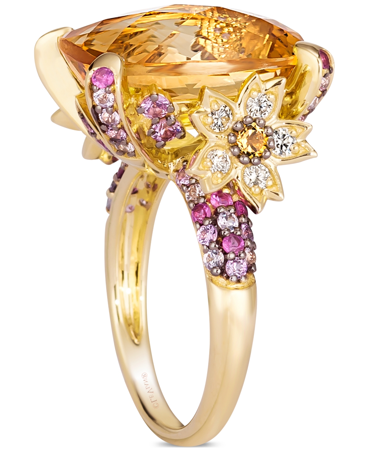 Le Vian Crazy Collection Multi-gemstone (11 Ct. T.w.) & Vanilla Diamond (1/4 Ct. T.w.) Statement Ring In 14k