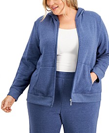 Plus Size Fleece Zip-Up Hoodie, Created for Macy's