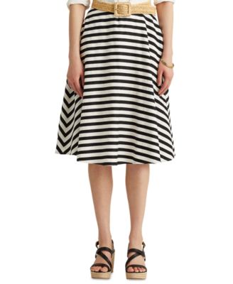 Lauren Ralph Lauren - Striped A-Line Skirt