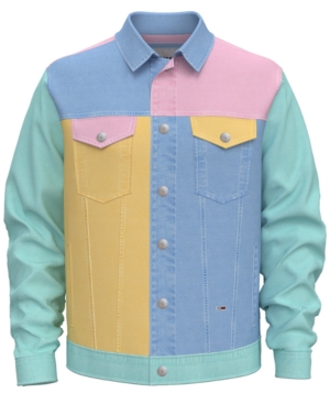 Tommy Hilfiger Men's Tommy Jeans Pastel Capsule Colorblocked Denim Jacket