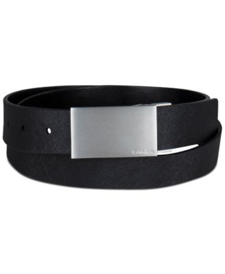 Calvin Klein - Men's 38mm Plaque Reversible Textured Belt