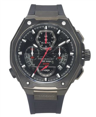 bulova precisionist black rubber strap