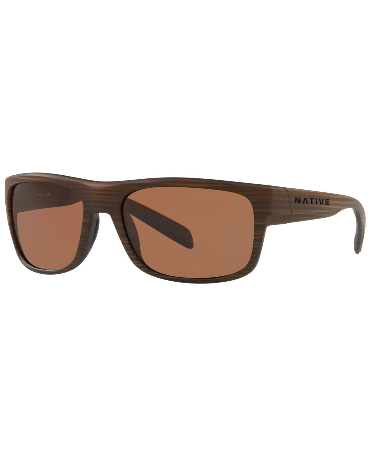 Native Unisex Polarized Sunglasses, XD9003 58 - WOOD/BROWN