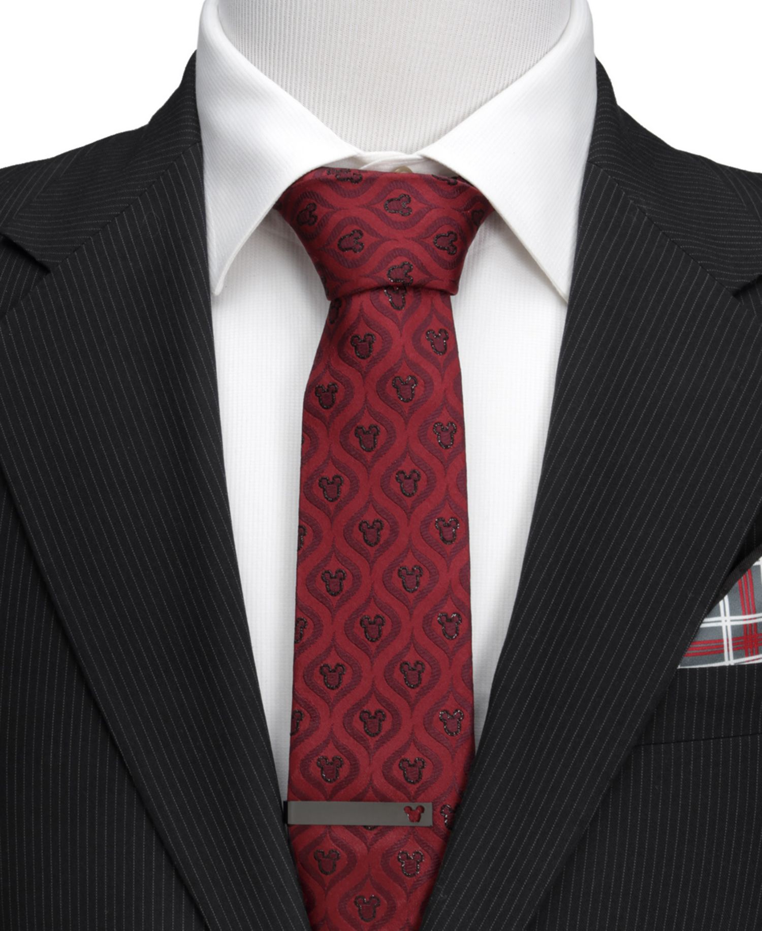 Men's Mickey Mouse Holiday Metallic Silk Tie