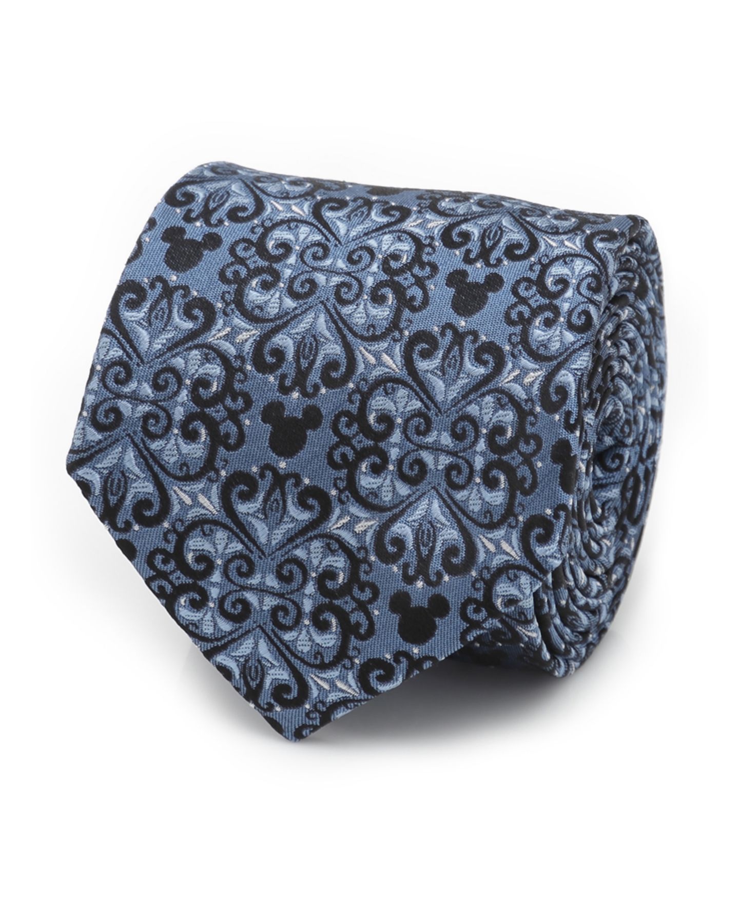 Мужской галстук Disney Mickey Mouse Damask Tile Tie, цвет: Синий — фото 1