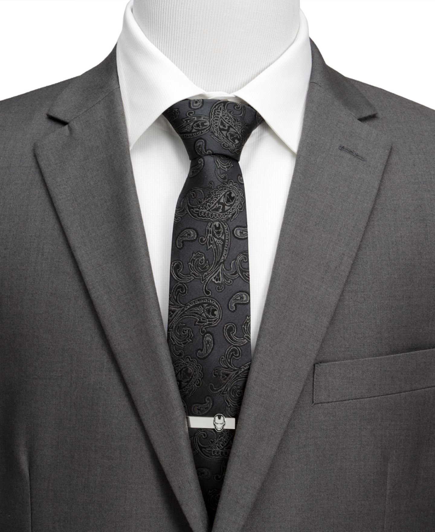 Мужские галстуки Marvel Iron Man Paisley Tie, цвет: Серый — фото 4