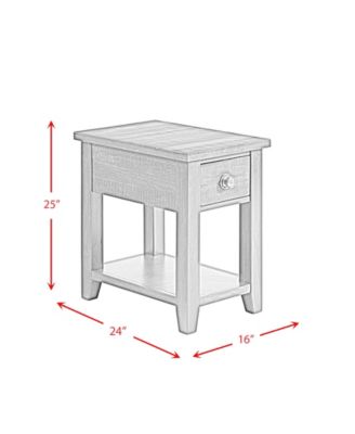 Kahlil 1-Drawer Chairside Table with USB