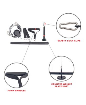 Lat Pull Down Attachment for Power Rack Cages, Up to 360LBs Support