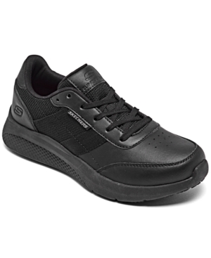Skechers Women's Work Relaxed Fit- Elloree Bluffton Slip-resistant Work Sneakers From Finish Line In Black