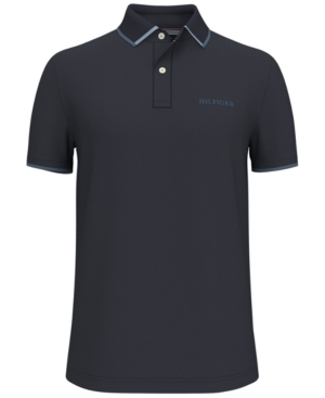 Tommy Hilfiger Men's Custom-Fit Th Luxe Irvington Pique Polo Shirt