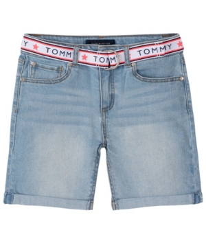 Tommy Hilfiger Toddler Girls Belted Denim Shorts
