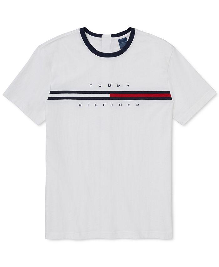Tommy Hilfiger Men's Seated-Fit Tino Logo T-Shirt with Velcro® Back ...