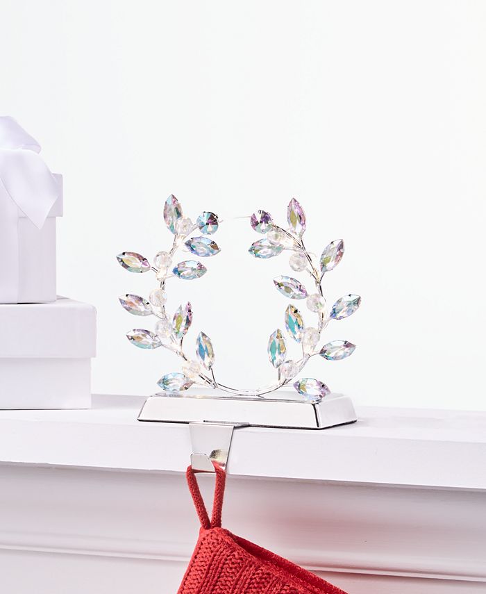 Holiday Lane Royal Holiday LightUp Holly Leaves Stocking Holder
