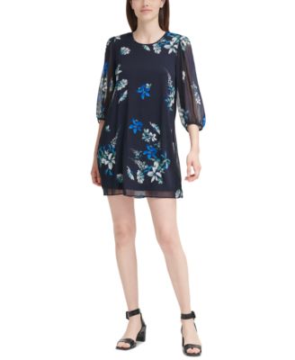 Calvin Klein - Petite Balloon-Sleeve A-Line Dress