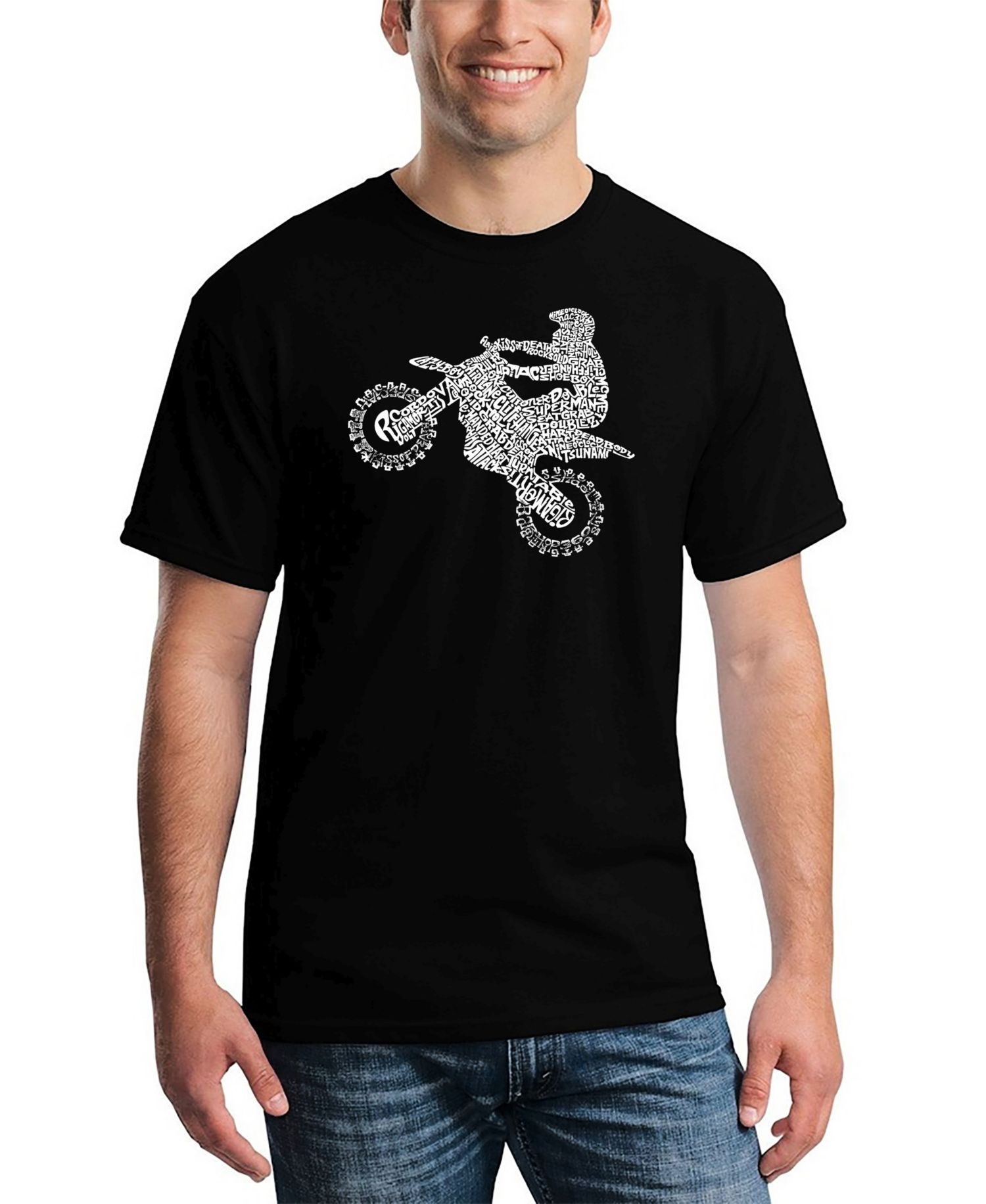 Men's Freestyle Motocross - FMX Word Art T-shirt