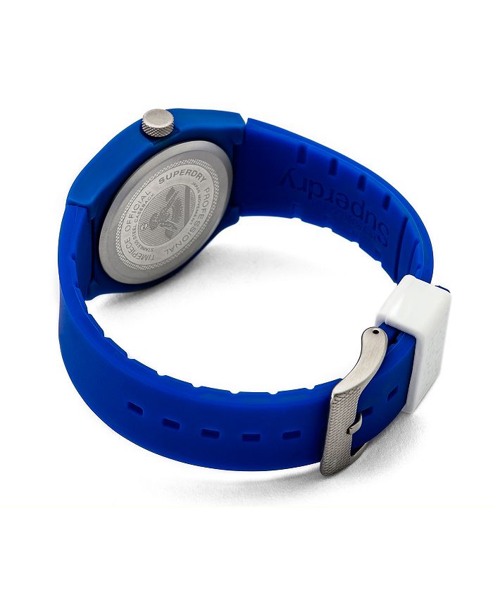 Superdry Unisex 3 Hands Blue Silicon Strap Watch 38mm Macy's