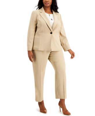 plus size navy pant suit