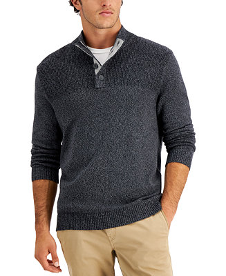 Club Room Men's Ribbed Four-Button Sweater, Created for Macy's - Macy's