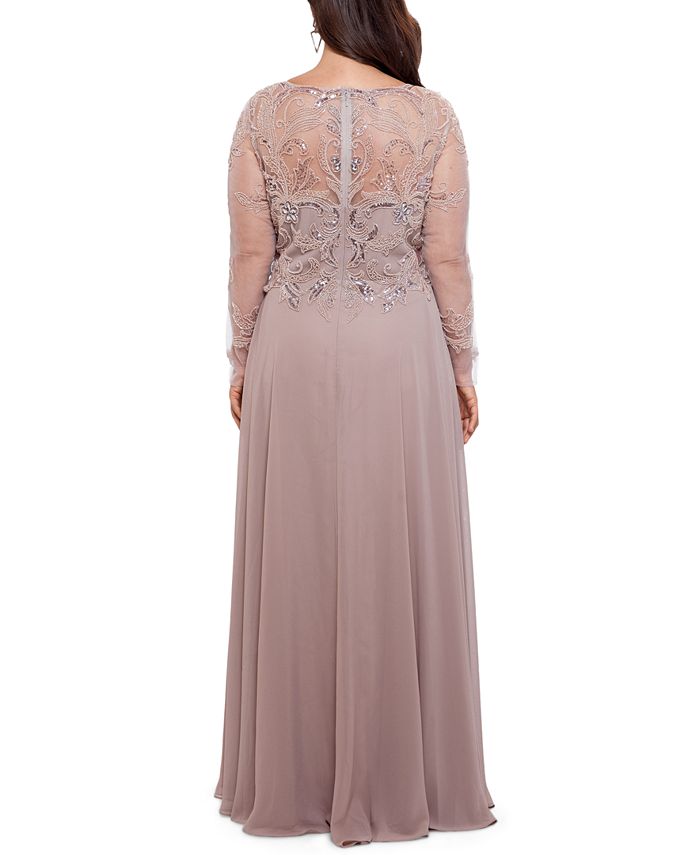 plus size embellished gown