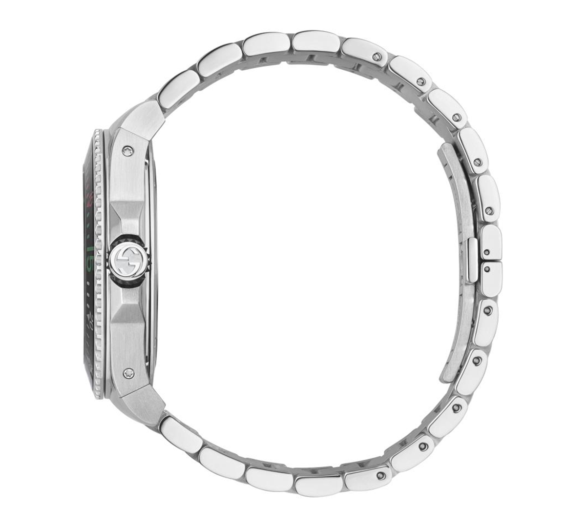 Shop Gucci Men's Swiss Dive Stainless Steel Bracelet Watch 45mm In Black
