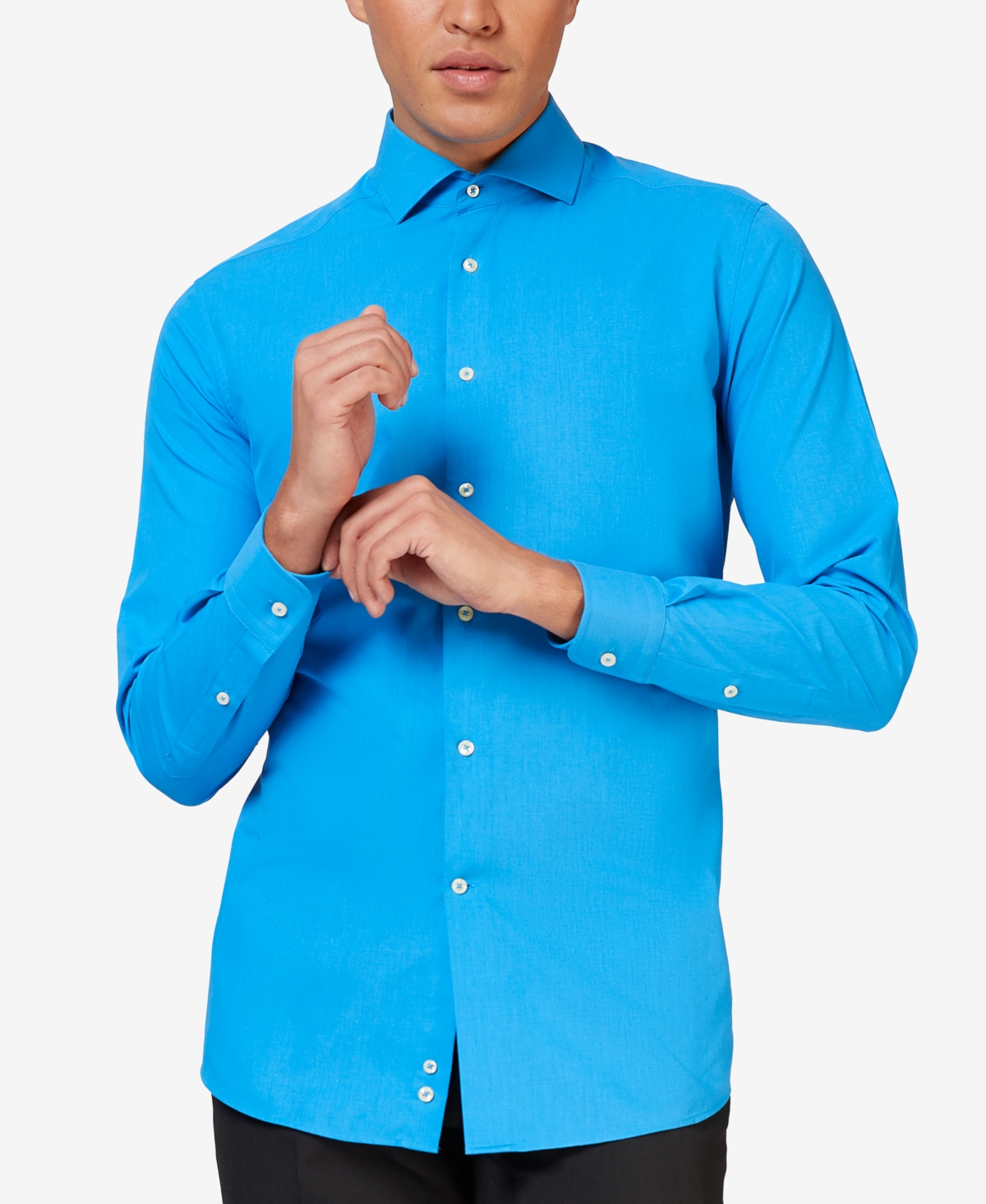 Shop Opposuits Men's Solid Color Shirt In Blue