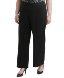 Plus Size Pull-On Straight-Leg Pants