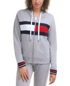 Women's Flag Color Block Zip Up Terry Hoodie