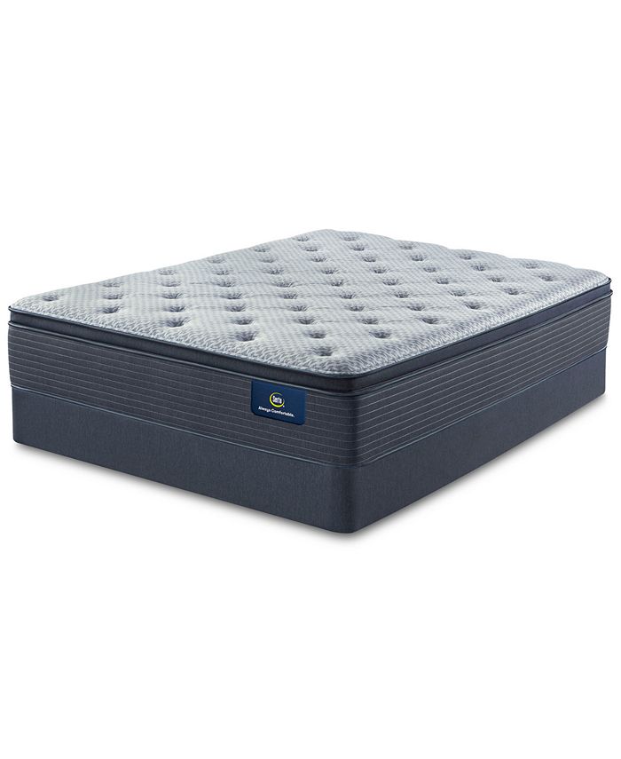 Serta Serene Sky 12" Plush Pillow Top Mattress Set Queen Macy's