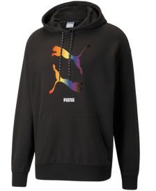 Men's Pride Regular-Fit Rainbow Logo-Print French Terry Hoodie