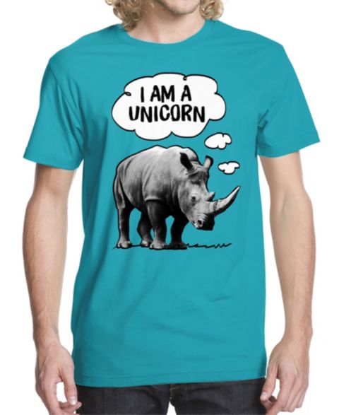 Мужская футболка Buzz Shirts Rhino Unicorn Graphic