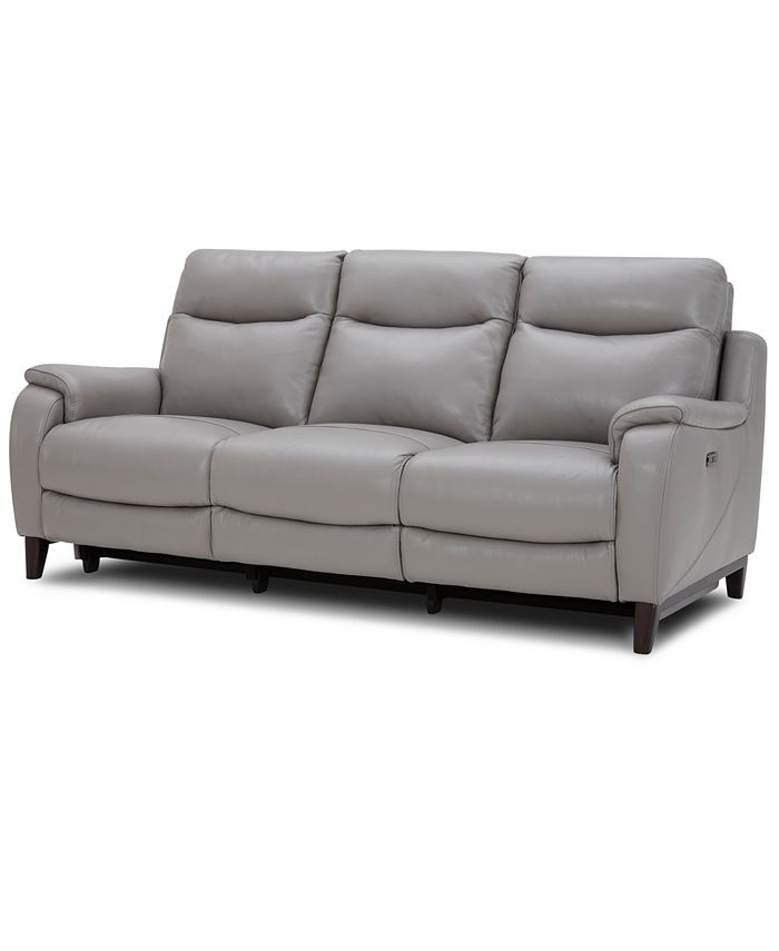 Kolson 83 Leather Power Recliner Sofa Created For Macy S Grey
