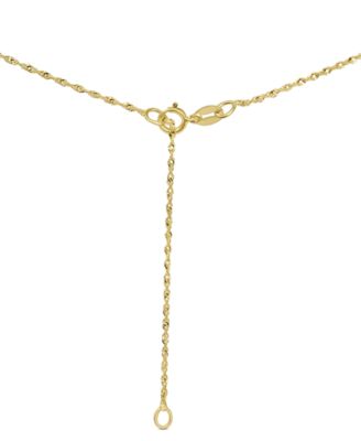 Gemstone Solitaire Pendant Necklace in 14k Gold, 16" + 2" extender