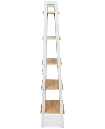 Honey Can Do - Wood & Metal A-Frame Ladder Shelf with 5-Tiers