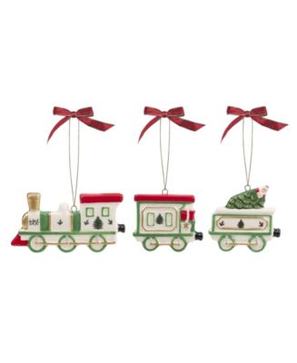 Spode Christmas Tree Train Set Ornaments, 3 Pieces - Macy's