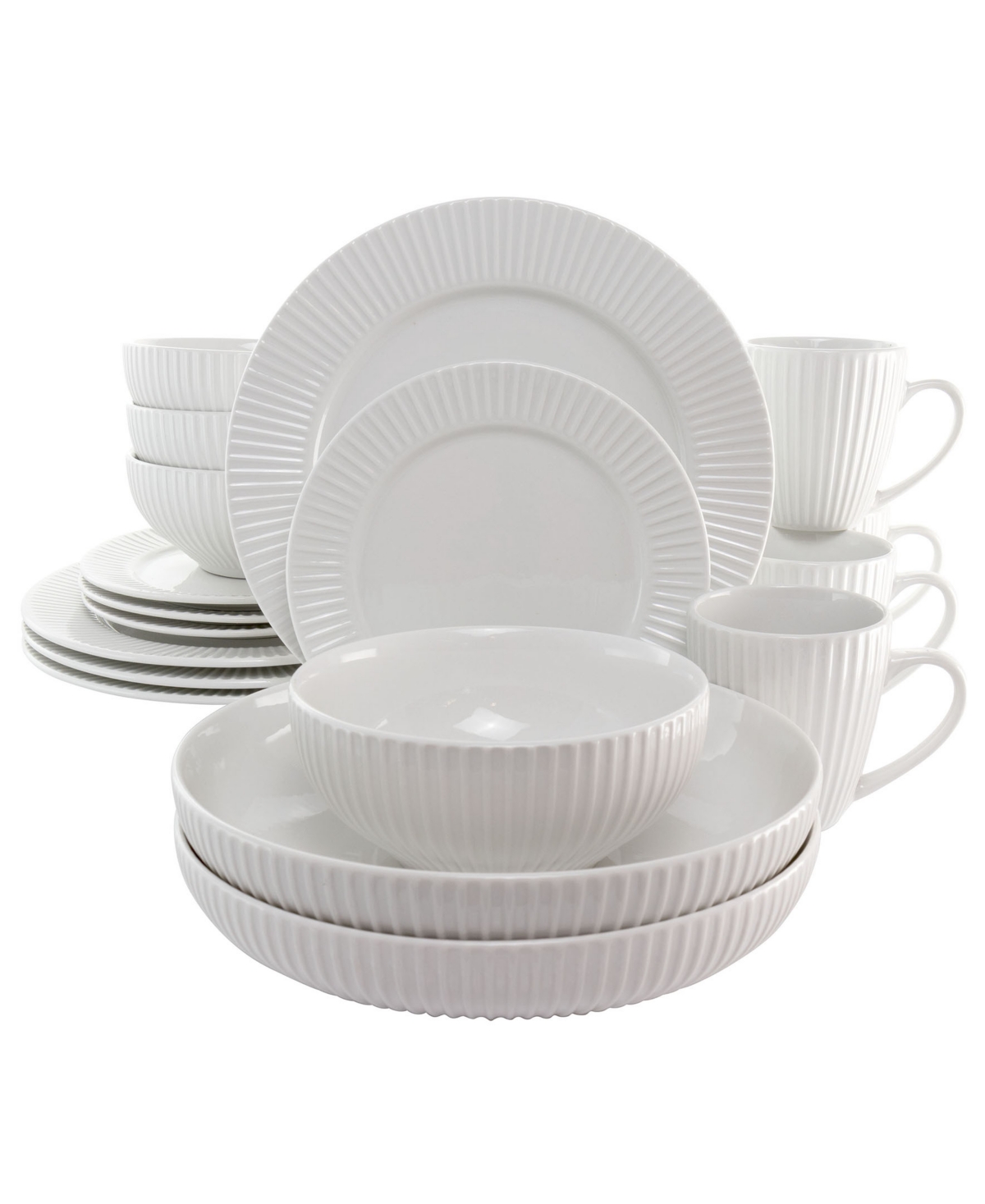 Elle Dinnerware Set of 18 Pieces - White
