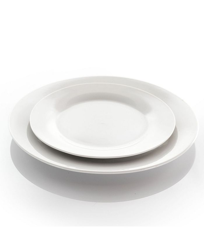Elama Marshall 16 Pieces Porcelain Dinnerware Set of 16 Pieces - Macy's