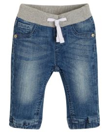 Baby Boys Knit Denim Pull-On Joggers