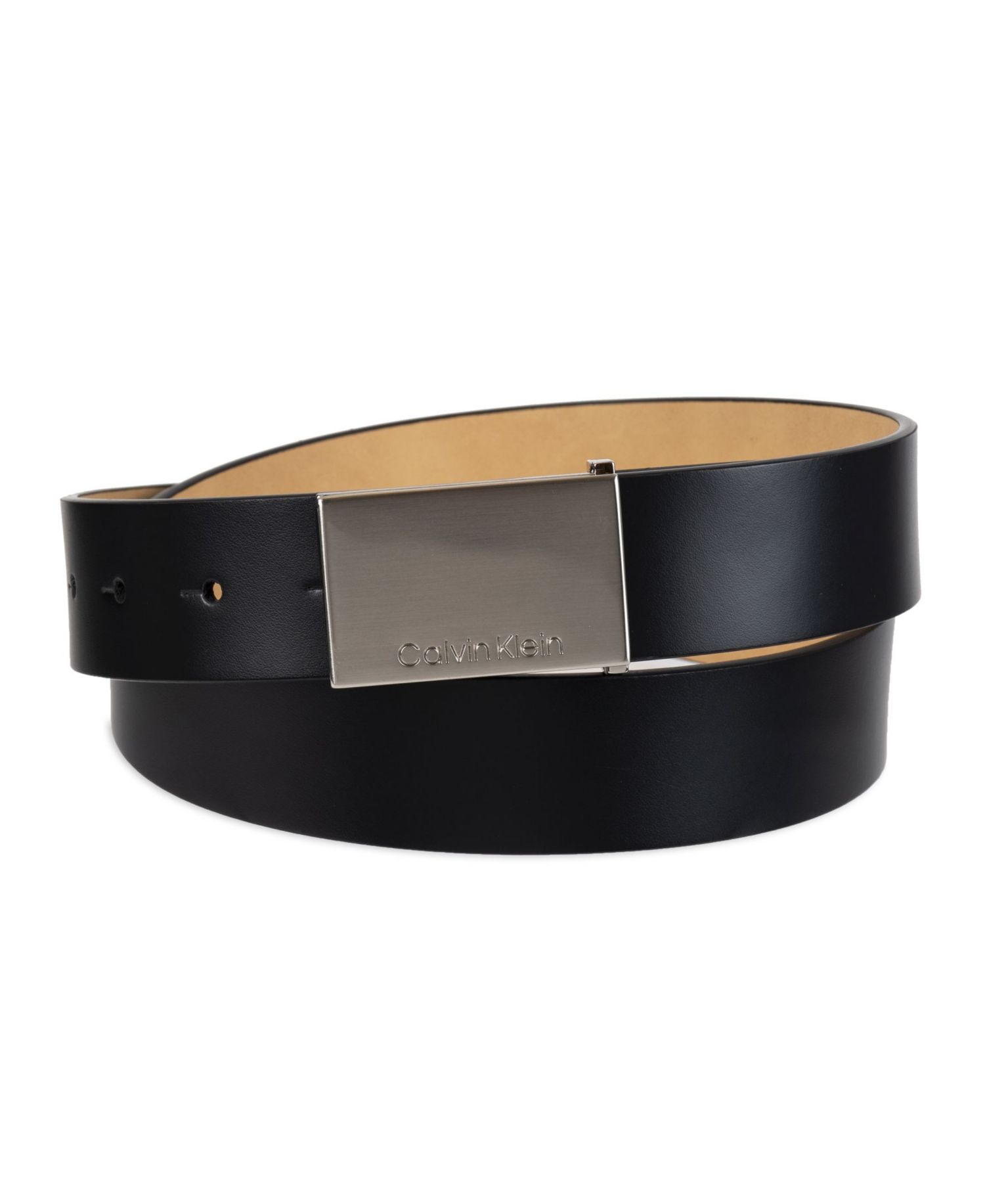 35MM Men's Casual Belt with Engraved Plaque Buckle