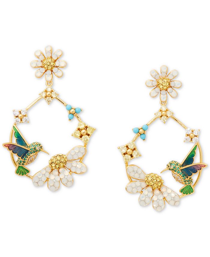 kate spade new york Gold Tone Multicolor Crystal Stone