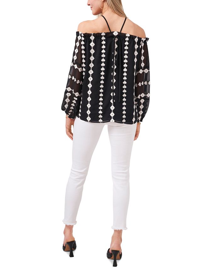 Vince Camuto Embroidered Off-The-Shoulder Top - Macy's