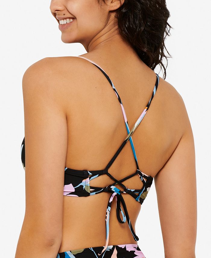 Twisted Bikini Top Coral Floral