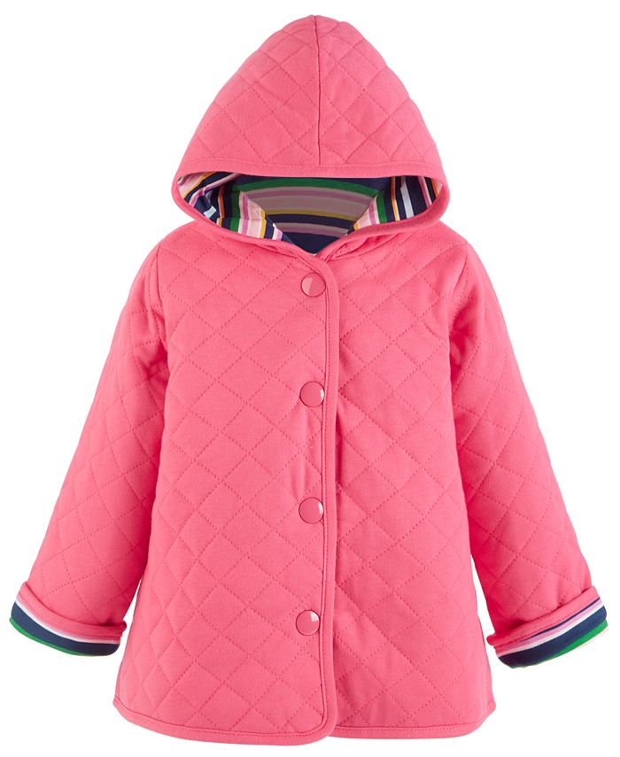 First Impressions Toddler Girls Striped Quilted Jacket, Created for