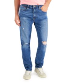 Tommy Hilfiger Men's Athletic-Fit Eddy Rip and Repair Denim