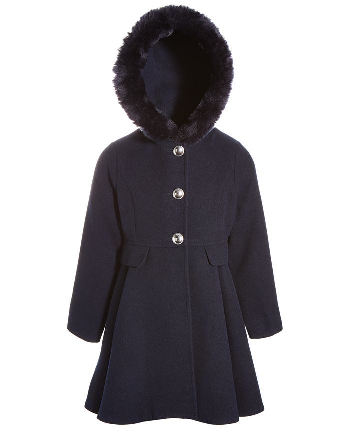 S Rothschild & CO Little Girls Hooded Bow Coat - Macy's
