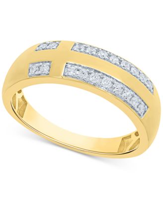 Macy's - Men's Diamond Cross Band (1/4 ct. t.w.)