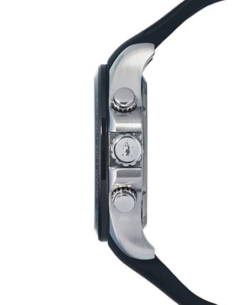Strumento Marino - Men's Chronograph Lincoln Black Silicone Strap Watch 45mm
