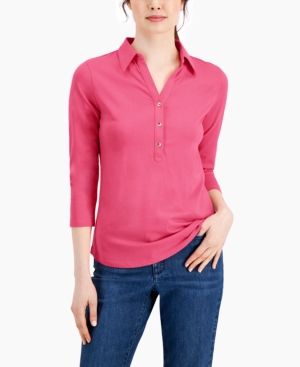 Charter Club Cotton Polo Top Created for Macy's