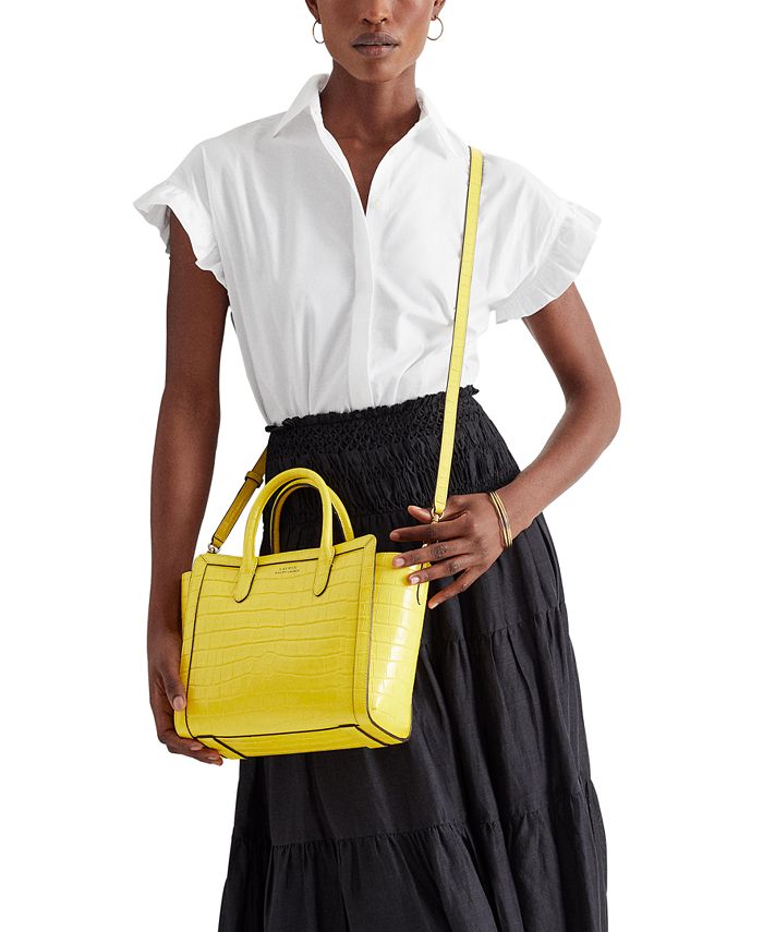 Lauren Ralph Lauren Tyler Embossed Leather Medium Tote & Reviews