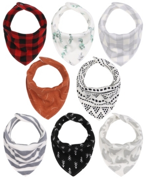 The Peanutshell Boys and Girls Bandana Bibs Set Pack of 8