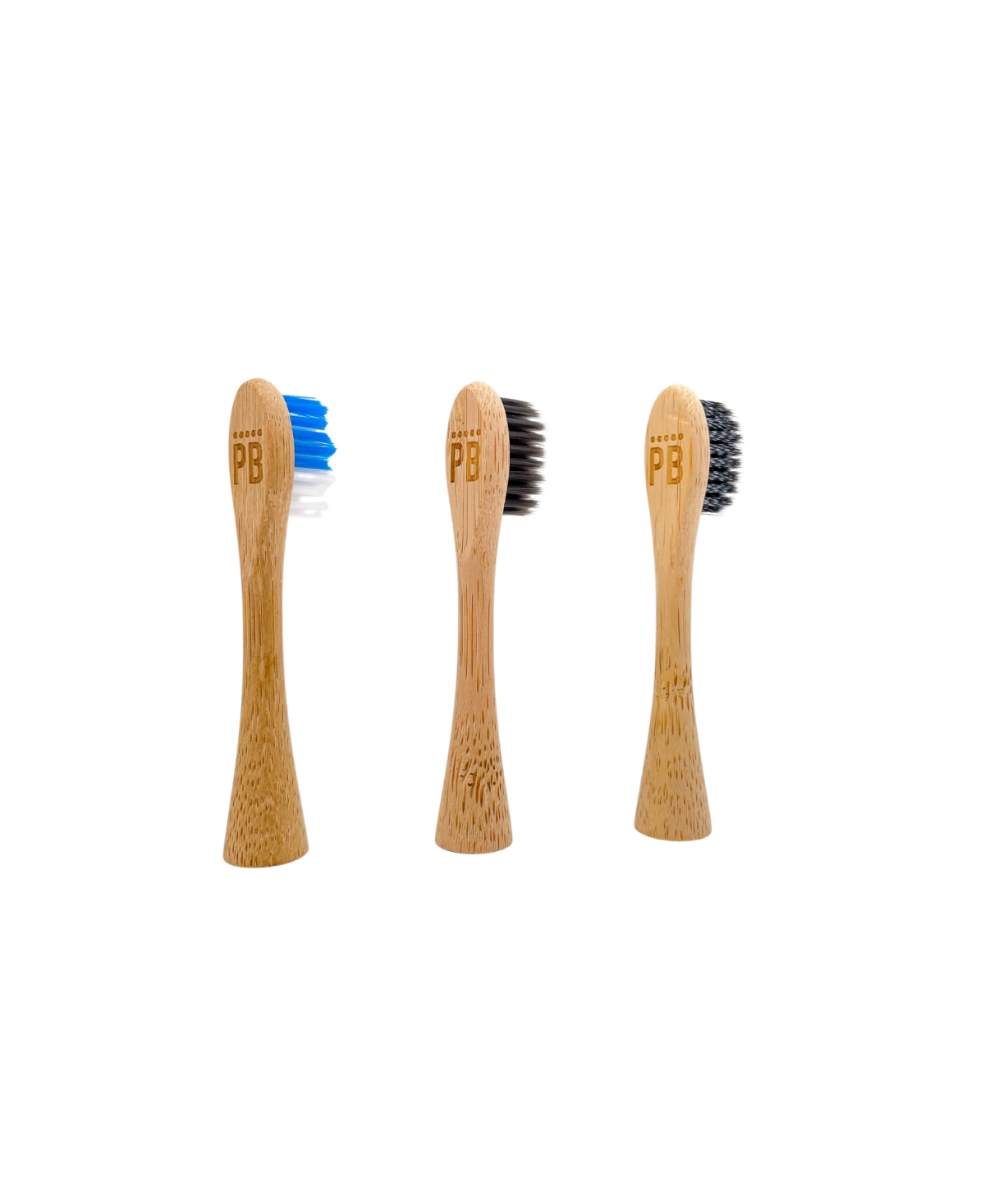 Three Bamboo Electric Toothbrush Heads for PearlBar Sonic Electric Toothbrush, Set of 3